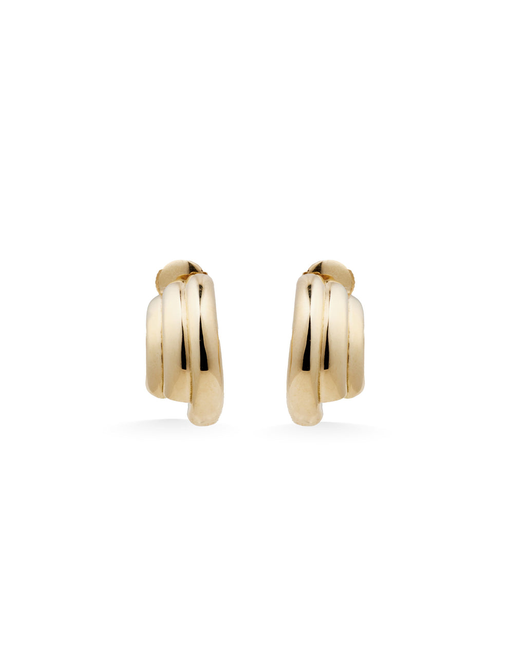 Coquillage boucles d'oreilles or 18cts